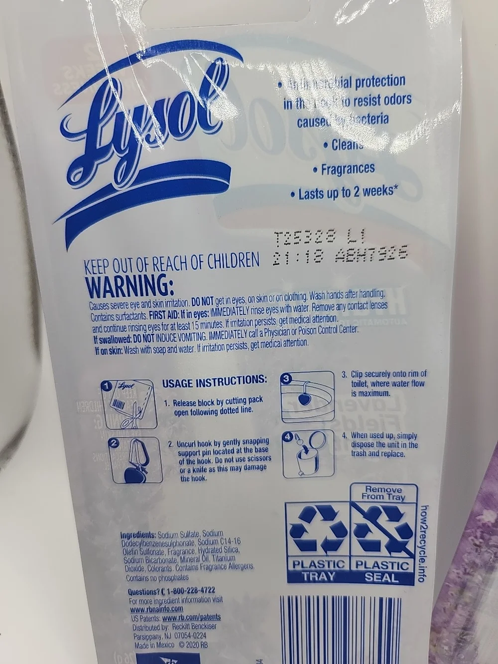 Lysol Lavender Fields Scent Toilet Bowl Cleaner - Purple x2